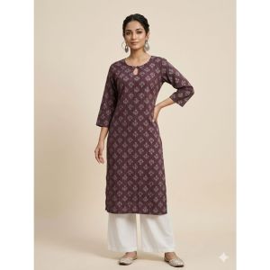 DEBAYU Nayo Cotton Straight Kurti Ethnic Prints Size S to 2XL Kurta Top only Malaysia