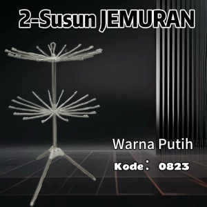 Jemuran Menara lipat 2 Tingkat 10 Jari Gantungan Baju Anak Yumi 0823
