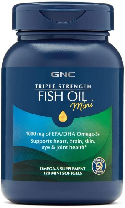 GNC Triple Strength Fish Oil Mini,120 Mini Softgels | Lazada PH