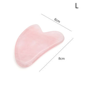 DECINIEE Natural Rose Quartz Jade Roller Guasha Stone Board Massage Gua Sha Scrapers Board Plate Jade Face Massager Tool For Face Neck Back Body
