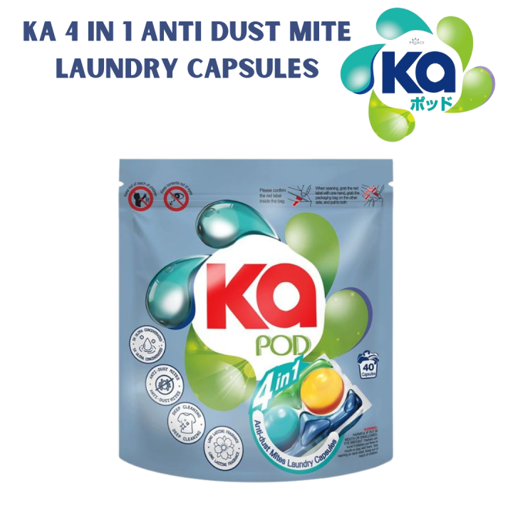 Ka 4 in 1 Anti-Dust Mite Laundry Capsule Refill 40pcs - NEW