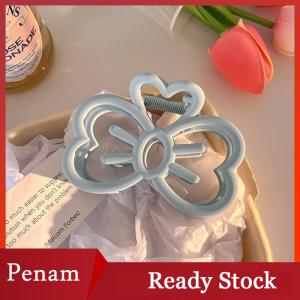 [PAM] Cute Bowknot Hair Clip Plastic Claw Clip Candy Color Crab Hair Clip For Girls Sweet Hair Claw Hair Accessories