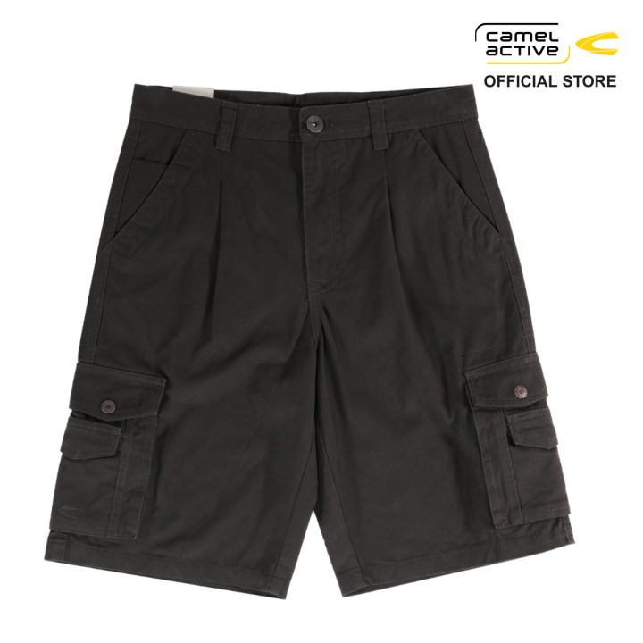 camel active Men Cargo Shorts in Regular Fit with Multipockets in