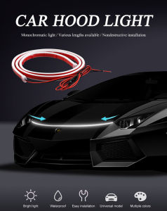 DRL Lampu Alis Neon Kap Mesin Mobil Welcome LED Running Hood Light
