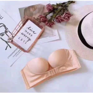 QSBRA529 Bra Tanpa Kawat Pengait Depan Pakaian Dalam Wanita Tanpa Tali Bandeau Bra Push Up