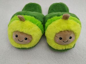 Free Shipping New Avocado-Themed Cartoon Slippers Cute And Fully Enclosed Perfect For Indoor Wear.These Trendy Warm And Cozy Slippers Are Ideal For Autumn And Winter