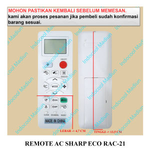RAC21 REMOT / REMOTE UNTUK AC / REMOTE AC SHARP ECO RAC-21