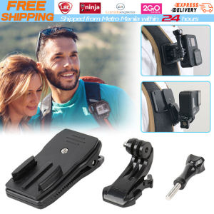 【Local Warehouse】360 Degree Rotary Hat Belt Backpack Clip Clamp Mount For Gopro Hero 11 10 9 8 7 6 Session 4 3 Skiing Sony DJI OSMO Action Camera HSQ-Backpack-Gopro-Clip