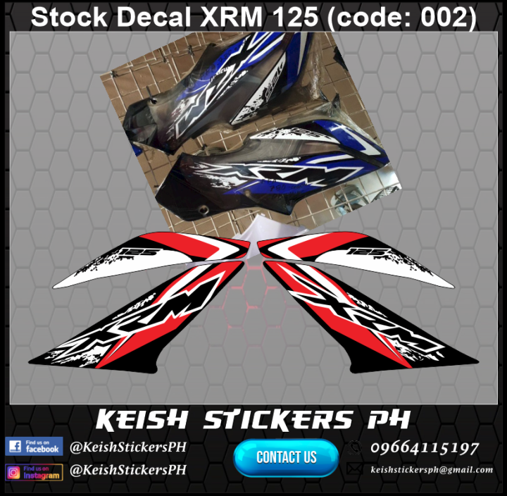 HONDA XRM 125 STOCK DECAL KIT V2 | Lazada PH