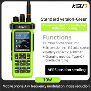 KSUN Walkie Talkie X-TFSI UV889P AM/SSB/CB/HFShortwave Reception APRS Three Monitoring two way radio