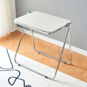 SOFTHOME New Style Acrylic Transparent Fashion Chair Portable Folding Dining Chair Photo Chair