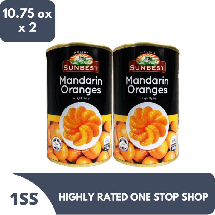 Sunbest Mandarin Oranges in Light Syrup 425g x 2 Lazada PH