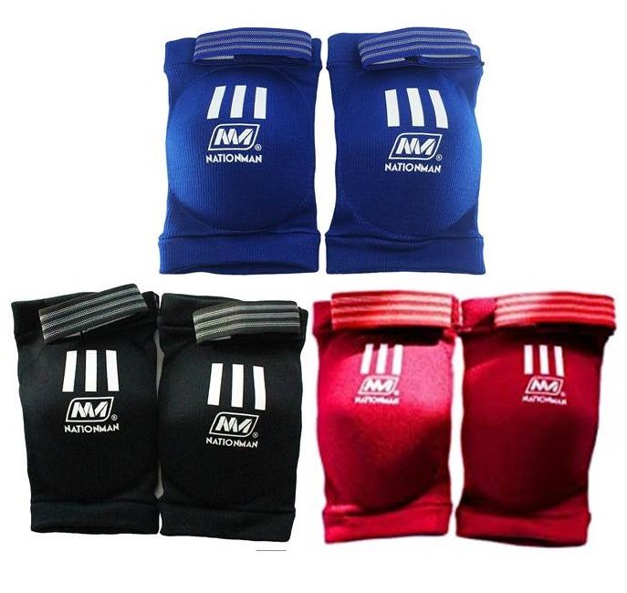 Nationman Elastic Elbow Black Blue Red Muay Thai MMA K1 สนับศอก เนชั่นเเมน สำหรับป้องกันข้อศอก สีดำ แดง น้ำเงิน