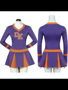 Megan Fox Jennifer’s Body Purple High School Cheerleader Costume Jennifer Check Cheerleading Uniform Girl Competition Skirt Set