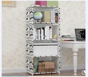 Rak Buku Portable / Lemari Serbaguna 1X5 SUSUN (MILK)