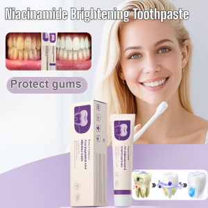 Niacinamide Brightening Toothpaste Removes Coffee Tea Stains 12-Hour Fresh Breath Gum Care 烟酰胺美白牙膏