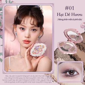 Flower Knows Midsummer Fairytales Collection Bảng phấn mắt khắc nổi năm màu dòng  6.5g Mượt mà mềm mại dễ tán