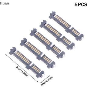 【Special price】Huan 5pcs SATA Interface Socket SSD Solid State Drive Seat 7+15P 22PIN Male Connector Seat Sinking Plate Patch Type Connector Port