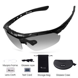 WEST BIKING Cycling Sun Glasses Photochromic Polarized Bicycle Glasses with  Frame Outdoor UV400 Riding Eyewear For Men Women