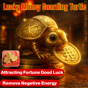 Wealth Turtle Ornament for Home Office Desk Lucky Money Guarding Figurine for Attracting Fortune Good Luck Charm for Car Restaurant Counter Decoration
