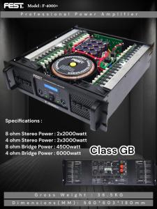 Power amplifier fest f-4000+ class GB 2x2000 watt original FEST