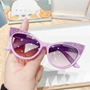 LEKGAVD Kid Sunglasses Cat Eye Sunglasses Anti Radiation Glass Shades Eyewear Children Eyeglass Fashion Sun Protection Blocking Sunglasses Girl/Boy