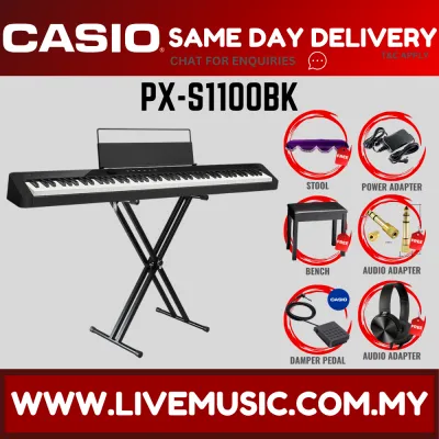 Casio PX-S1100 88 Keys Digital Piano With Keyboard Bench & Headphone - Black ( PXS1100 / PX S1100 )