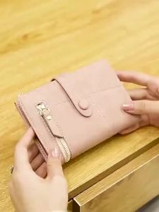 WYTD Womens Short Wallet Multi-function Buckle Multi-card Purse Ladies Wallet