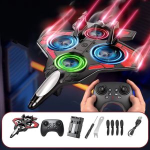 GOOD STUFF โฟม EPP รีโมทคอนโทรล โฟมไฟท์เตอร์ ระบบตรวจจับแรงโน้มถ่วง ชาร์จใหม่ได้ เครื่องบินเจ็ท RC ของเล่น เครื่องบินควบคุมระยะไกล ทนทาน ของเล่นเฮลิคอปเตอร์สี่มอเตอร์ สำหรับเด็กเล็ก เด็กวัยเตาะแตะ