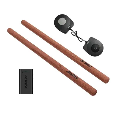 AeroBand PocketDrum 2 MAX Somatosensory กลองลมอิเล็กทรอนิกส์ดิจิตอลเซ็ตเครื่องครัวไม้ตีกลอง & แป้นเหยียบเท้าและตัวแปลงบลูทูธ