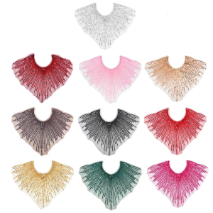 Thời trang Sequins cổ áo thêu trang trí quần áo phong cách appliques cho versatiles phong cách thời trang và dịp