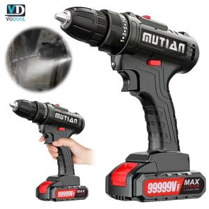 [Uetech] 28 in 1 Cordless Drill Set Electric Screwdriver Driver Tool 3/8-Inch Keyless Chuck 2 Variable Speeds 25+1 Clutch with Batteries and Charger Power Tool