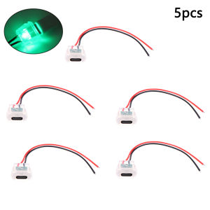 LEI 2pin USB Type C Input Type Charging Socket With LED Lights Plate Waterproof USB-C Power Port TYPE-C Female Connector Jack