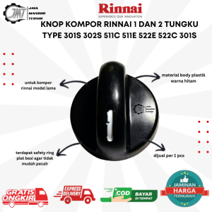 Knop kompor Rinnai type 301S 302S 511C 511E 522E 522C 301S