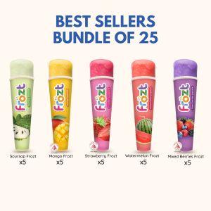 Frozt | Fruit Popsicles Bundle of 25 – Real Fruit Halal Healthy Snack Lower Sugar & Dairy-Free Ice Cream in SG