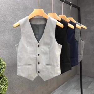 Local shipping!Cotton breathable mens vestsuitable for all seasonsin dark blue multiple sizes