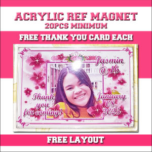 Debut 18th Birthday Personalized Ref Magnet Souvenir Giveaways (FreeLayout-20pcs Minimum) party supplies