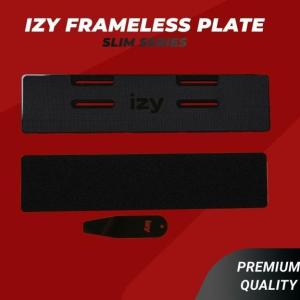 Tatakan Plat Nomor Mobil Frameless Slim Extra Slim // Tatakan Plat Nomor Clean Look Velcro 1 Set