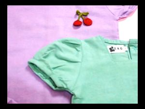 E&G KIDSWEAR Set Cherry Setelan Anak Perempuan Katun Linen