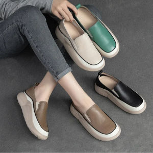vivigo HOT Loafers shoes women womens summer thin section 2023 new lazy shallow mouth slip-on womens shoes thick-soled small leather shoes single shoes spot