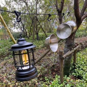 Dây phơi quần áo di động cắm trại quần áo phơi đồ giặt là bền dây Giá phơi vải treo dòng với 7 clip cho ngoài trời