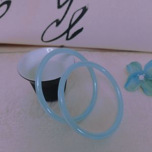 Large Size Elegant Jade Lucky Charm Bangle for Lovers Big Size Multiple Colors Bangles For Women