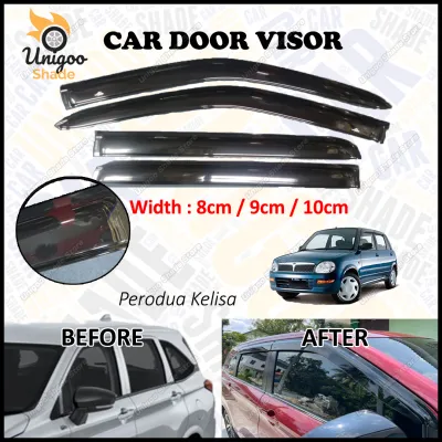 Air Press Window Door Visor Wind Deflector Avoid Rain Water Kening Tingkap Kereta For Perodua Kelisa (4pcs/set)