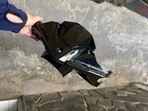 Bộ bợ cổ xám và Ốp chữ U đen nhám xe Airblade 2016 2017 2018 và 2019 (có bán lẻ từng món).