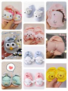 [Local Seller]- Cute Baby Socks Infant Socks 3D Anti Slip Breathable Cotton Cute Animals Designs