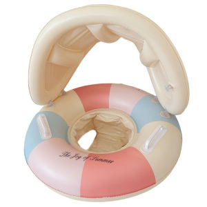 Runvictor Inflatable Baby Swim Ring with Sunshade Seat Toddler Pool Float Safety Bath Toy Pelampung Kanak