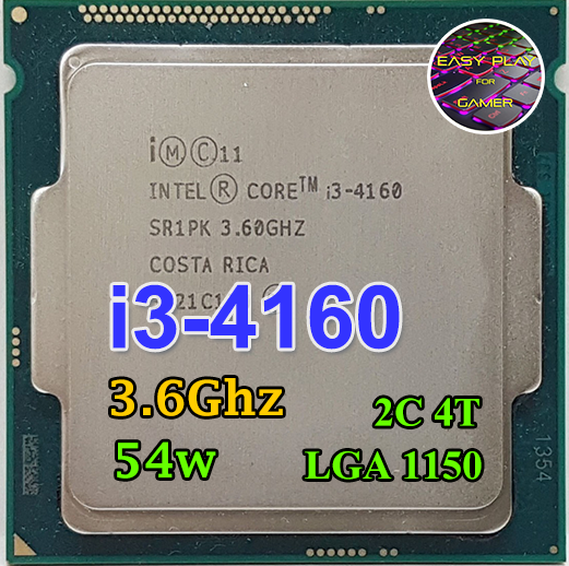 CPU Intel Core i3 4160 2คอ4เทรด 54W LGA 1150 ฟรีซิลิโคน1ซอง | Lazada.co.th