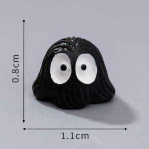 Yzhou ที่ตกแต่งเรซิ่นหินสไปรท์ถ่านหินขนาดเล็กสีดำยาวน่ารักสำหรับเทอราเรียมงานฝีมือ DIY และการสร้างฉากที่สร้างสรรค์