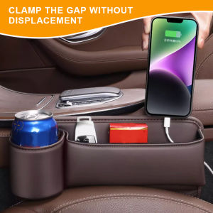 Car Seat Organizer Leather Auto Interior Seat Crevice Organizer Seats Crevice Filler Storage Bag Car Interior Parts