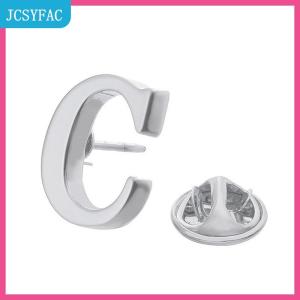JCSYFAC  Chất Lượng Cao Cổ Điển Phong Cách Bạc Thư A-Z Kim Loại Trâm Phụ Nữ Người Đàn Ông Của Ve Áo Pin Của Phụ Nữ Hat Khăn Ba Lô Huy Hiệu Đồ Trang Sức